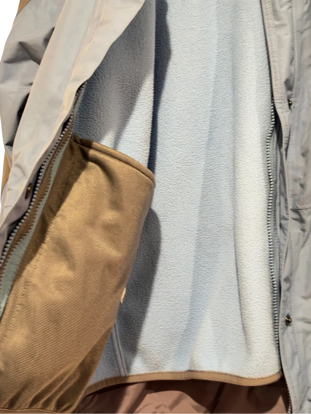 The North Face Men's Dusty Blue and Gray Hooded Rain Jacket